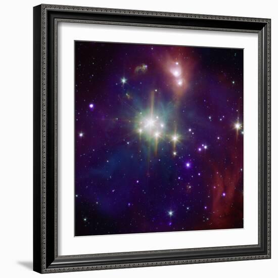 Corona Australis region, one of the nearest and most active regions of star formation in our Galaxy-null-Framed Photographic Print