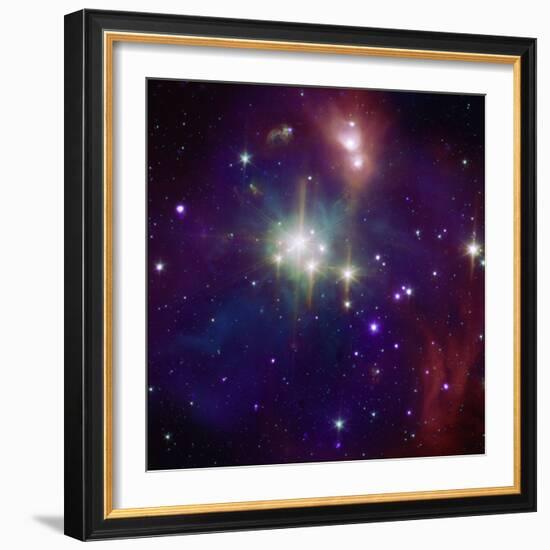 Corona Australis region, one of the nearest and most active regions of star formation in our Galaxy-null-Framed Photographic Print