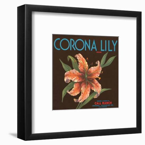 Corona Lily Brand Citrus, California-null-Framed Art Print