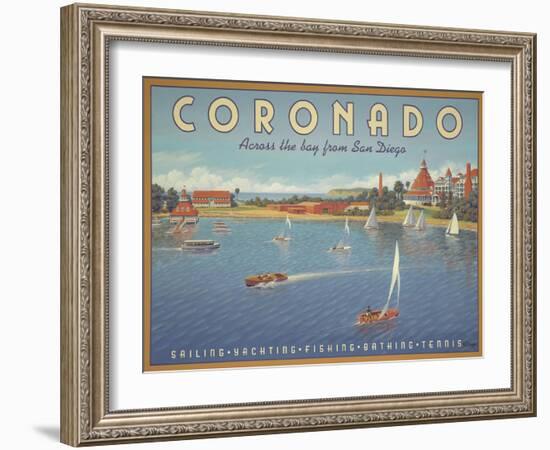 Coronado Beach-Kerne Erickson-Framed Art Print