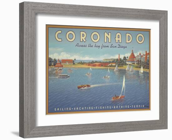 Coronado Beach-Kerne Erickson-Framed Art Print