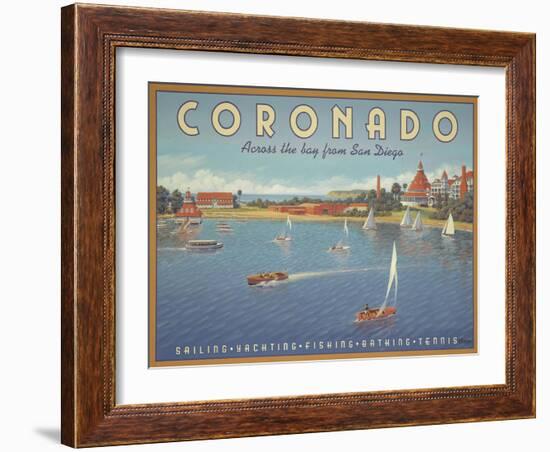 Coronado Beach-Kerne Erickson-Framed Art Print