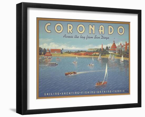 Coronado Beach-Kerne Erickson-Framed Art Print