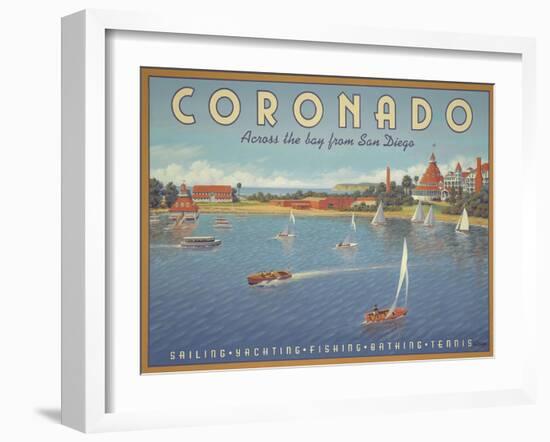 Coronado Beach-Kerne Erickson-Framed Art Print