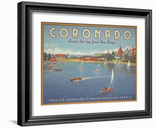 Coronado Beach-Kerne Erickson-Framed Art Print