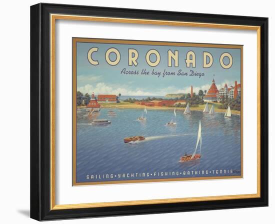 Coronado Beach-Kerne Erickson-Framed Art Print