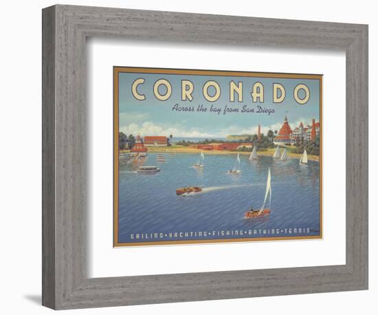 Coronado Beach-Kerne Erickson-Framed Premium Giclee Print