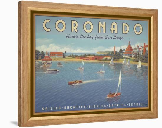 Coronado Beach-Kerne Erickson-Framed Stretched Canvas