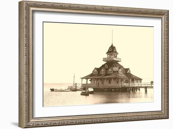 Coronado Boat House, San Diego, California-null-Framed Art Print