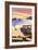 Coronado, California - Woody on the Beach-Lantern Press-Framed Art Print