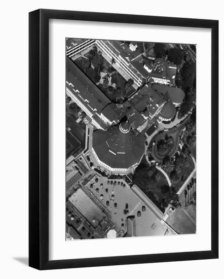 Coronado Hotel and Surrounding Grounds and Swimming Pool Area-Margaret Bourke-White-Framed Photographic Print