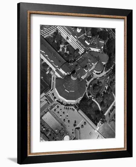 Coronado Hotel and Surrounding Grounds and Swimming Pool Area-Margaret Bourke-White-Framed Photographic Print