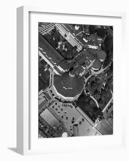 Coronado Hotel and Surrounding Grounds and Swimming Pool Area-Margaret Bourke-White-Framed Photographic Print