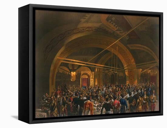 Coronation Banquet for the Envoys in the Golden Hall of the Great Kremlin Palace, Moscow, 1856-Mihály Zichy-Framed Premier Image Canvas