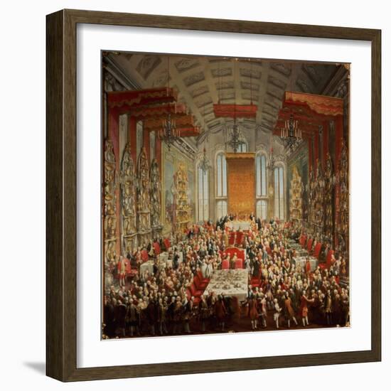 Coronation Banquet of Joseph II in Frankfurt, 1764-Martin van Meytens-Framed Giclee Print