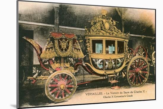 Coronation Carriage, Versailles, France-null-Mounted Art Print