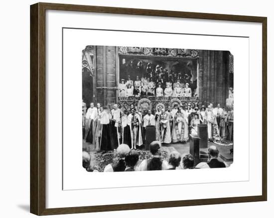 Coronation Ceremony of George V, Westminster Abbey, London, 22 June, 1911-John Benjamin Stone-Framed Giclee Print
