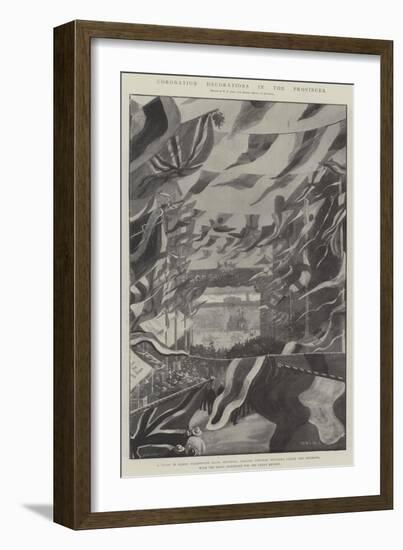 Coronation Decorations in the Provinces-Fred T. Jane-Framed Giclee Print