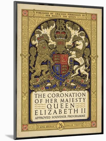 Coronation Elizabeth II-null-Mounted Art Print