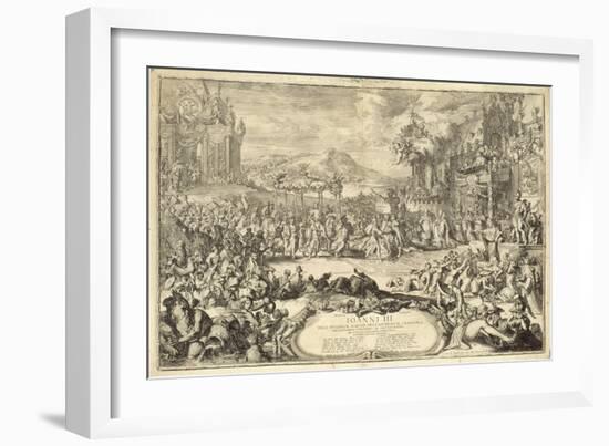 Coronation Entry of John III (1629-96) into Poland, 1675 (Engraving)-Romeyn De Hooghe-Framed Giclee Print