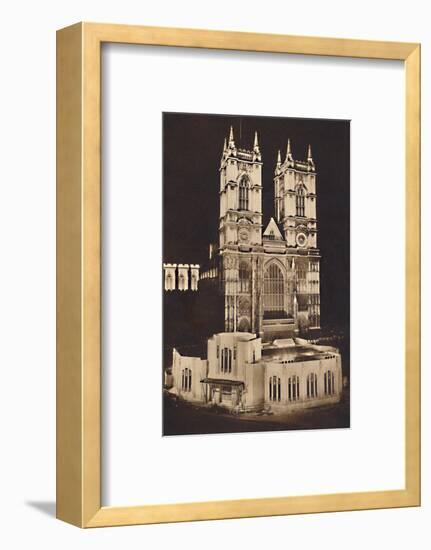 'Coronation Floodlighting - Westminster Abbey', 1937-Unknown-Framed Photographic Print