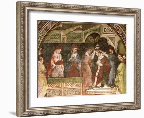 Coronation of Alexander, Scene from Stories of Alexander III, 1407-1408-Spinello Aretino-Framed Giclee Print