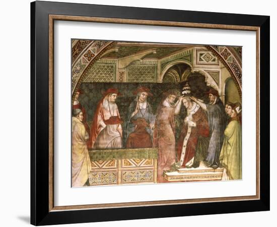 Coronation of Alexander, Scene from Stories of Alexander III, 1407-1408-Spinello Aretino-Framed Giclee Print