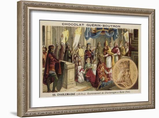 Coronation of Charlemagne as Emperor, Rome, 800-null-Framed Giclee Print