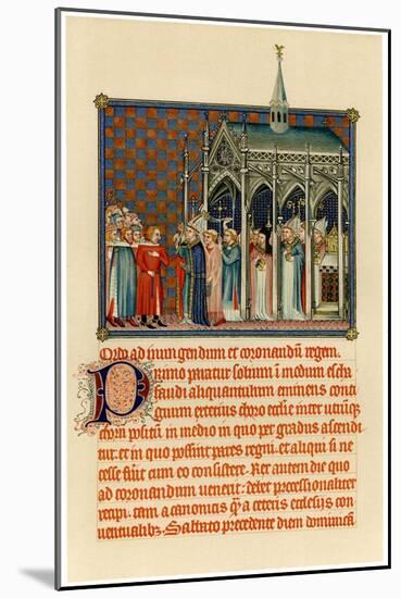 Coronation of Charles V, C1365-null-Mounted Giclee Print