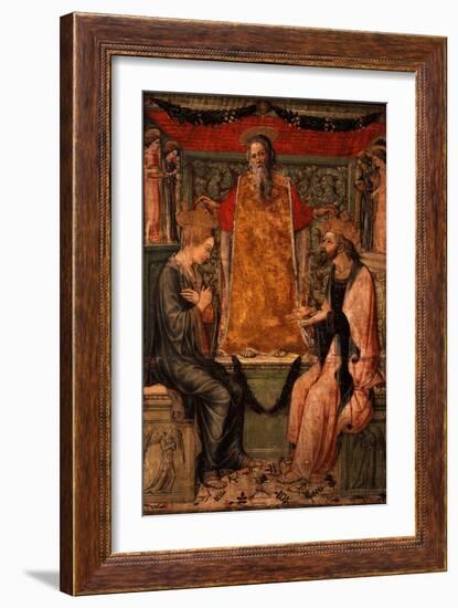 Coronation of Christ and the Virgin Mary-Bonifacio Bembo-Framed Giclee Print