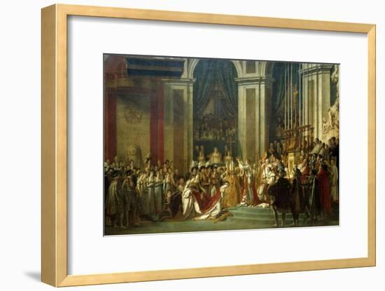 Coronation of Empress Josephine on Dec. 2, 1804-Jacques Louis David-Framed Art Print