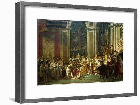 Coronation of Empress Josephine on Dec. 2, 1804-Jacques Louis David-Framed Art Print