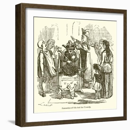 Coronation of Ethelred the Unready-John Leech-Framed Giclee Print