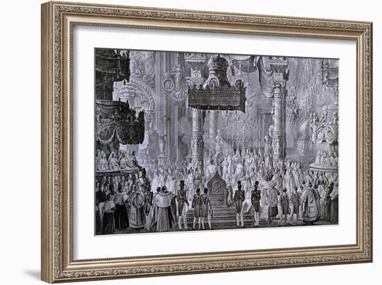 Coronation of Ferdinand I, 1835 in Milan-Alexandre Calame-Framed Giclee Print
