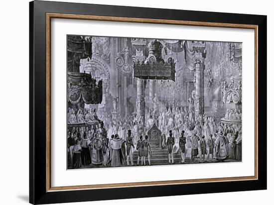 Coronation of Ferdinand I, 1835 in Milan-Alexandre Calame-Framed Giclee Print