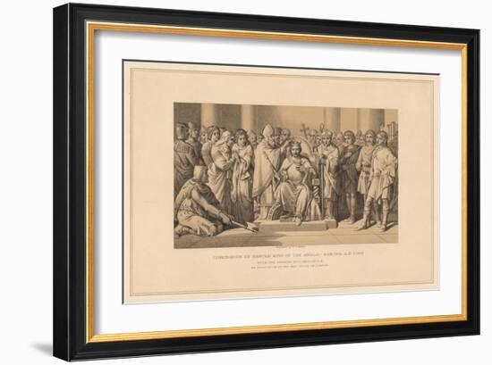 'Coronation of Harold King of the Anglo-Saxons, A.D. 1066', (1878)-W Ridgway-Framed Giclee Print