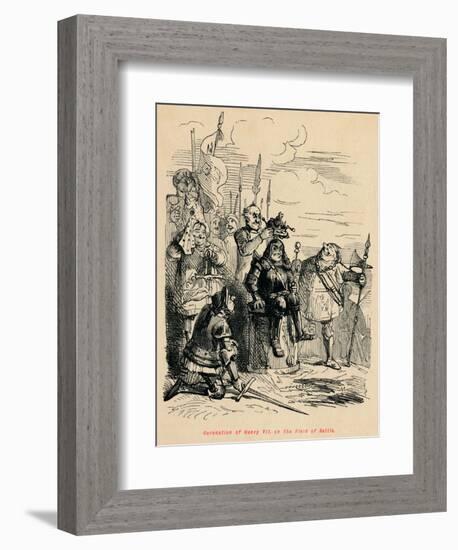 'Coronation of Henry VII on the Field of Battle',-John Leech-Framed Giclee Print