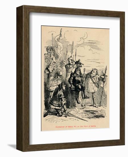'Coronation of Henry VII on the Field of Battle',-John Leech-Framed Giclee Print