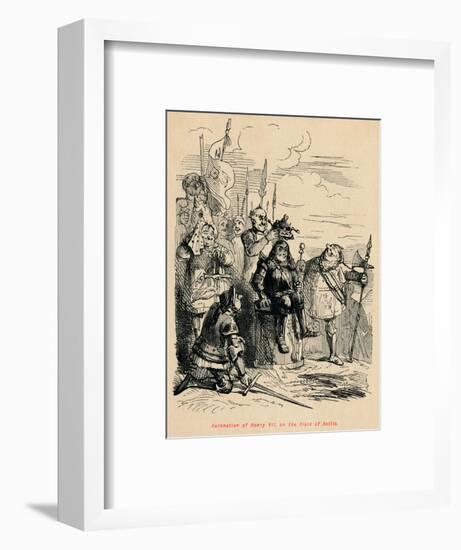 'Coronation of Henry VII on the Field of Battle',-John Leech-Framed Giclee Print