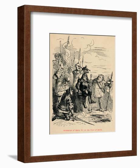 'Coronation of Henry VII on the Field of Battle',-John Leech-Framed Giclee Print