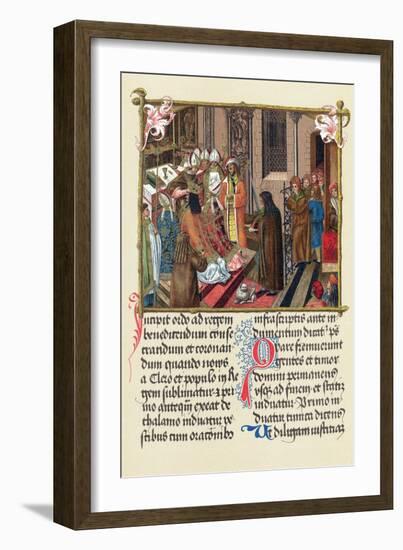 Coronation of King Alexander I of Poland by the Archbishop of Gniezno, Krakow, 1501-null-Framed Giclee Print