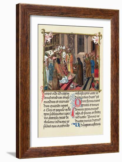 Coronation of King Alexander I of Poland by the Archbishop of Gniezno, Krakow, 1501-null-Framed Giclee Print