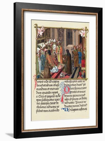 Coronation of King Alexander I of Poland by the Archbishop of Gniezno, Krakow, 1501-null-Framed Giclee Print