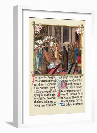 Coronation of King Alexander I of Poland by the Archbishop of Gniezno, Krakow, 1501-null-Framed Giclee Print