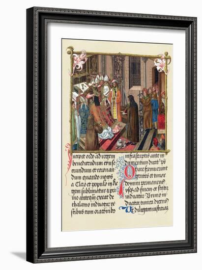 Coronation of King Alexander I of Poland by the Archbishop of Gniezno, Krakow, 1501-null-Framed Giclee Print