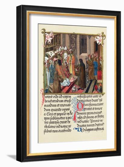 Coronation of King Alexander I of Poland by the Archbishop of Gniezno, Krakow, 1501-null-Framed Giclee Print