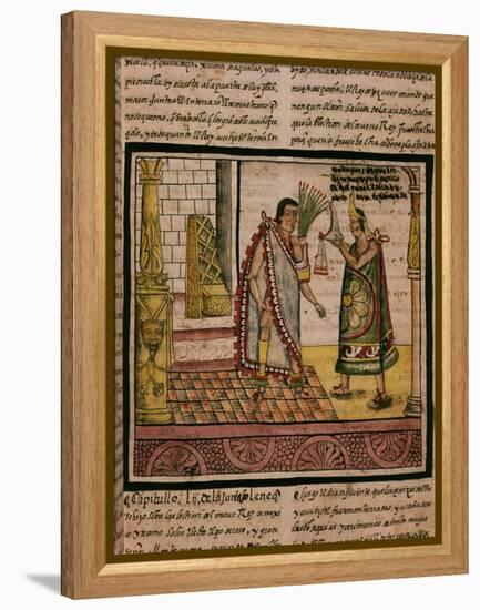 Coronation of Montezuma, 1466-1520 Last King of the Aztecs-null-Framed Premier Image Canvas