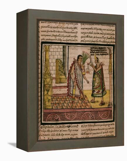 Coronation of Montezuma, 1466-1520 Last King of the Aztecs-null-Framed Premier Image Canvas