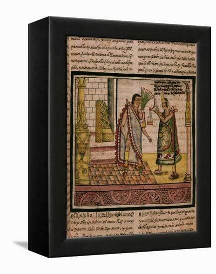 Coronation of Montezuma, 1466-1520 Last King of the Aztecs-null-Framed Premier Image Canvas