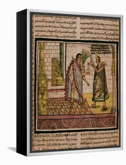 Coronation of Montezuma, 1466-1520 Last King of the Aztecs-null-Framed Premier Image Canvas